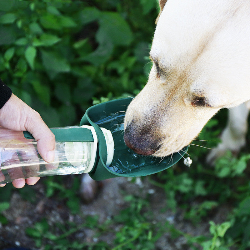 Dual-Action Pet Hydration and Feeding Bottle with Foldable Bowl - Arlo Basket