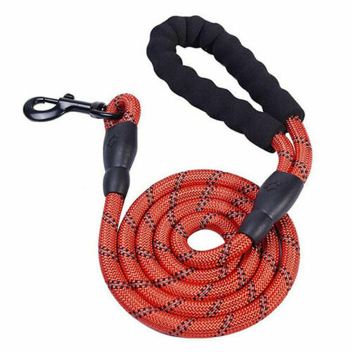 Reflective Nylon Dog Leash – Anti-Pull Braided Traction Rope for Safe Walking - Arlo Basket