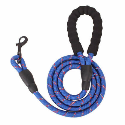 Reflective Nylon Dog Leash – Anti-Pull Braided Traction Rope for Safe Walking - Arlo Basket